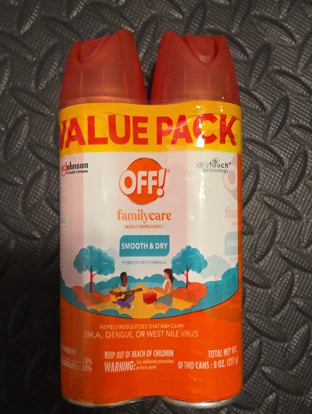 OFF! FamilyCare Smooth & Dry Insect Repellent Spray - Orange (Value Pack)